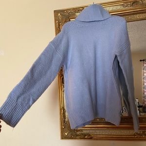 Chunky Light Blue Turtleneck Sweater